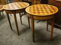 Pair of Bill Chalpara Neoclassicalstyle Inlaid and Rosewood Parquetry Satin Side Tables
