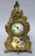 Ansonia Louis XV Style Giltmetal Mantel Clock