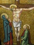 Ceramic and Glass Mosaic Panel Depicting the Crucifiction