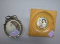 Two Framed Miniature Portraits on Ivory