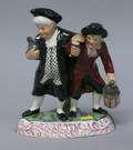 Staffordshire Pottery Figural Group of The Parson and the Cleric