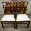 Pair of Bill Chalpara Chippendalestyle Mahogany and Cherry Side Chairs