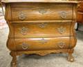 Diminutive Louis XV Style Carved Oak Bombe Chest