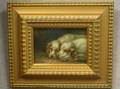 Framed Oil of Resting Dogs