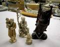 Four Japanese Carved Ivory and Wood Figures