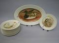 ElevenPiece Haviland Limoges Fowl Transfer Decorated Porcelain Game Set