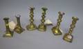 Three Pairs of Brass Candlesticks