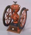 Painted Cast Iron and Wood Country Store Coffee Mill