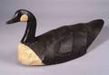 Painted Carved Wood and Canvas Canada Goose Decoy