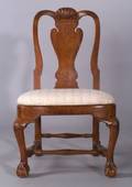 Queen Anne Walnut Carved Side Chair