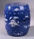 Childs Blue and White Chinese Export Porcelain Garden Seat
