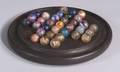 Mahogany Game Board with Marbles