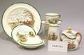 Thirtynine Piece Spode Hunt Scene Tea Service and a Set of Ten Copeland Spode Hunt Scene Plates