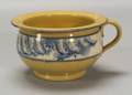Small Yellowware Mocha Decorated Chamber Pot