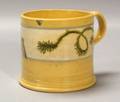 Yellowware Mocha Decorated Mug