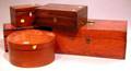 Five 19th Century PaintDecorated and Mahogany Boxes