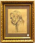 Framed Pen and Ink Portrait of a Man