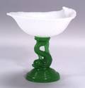 Dolphin and Shellform Glass Compote