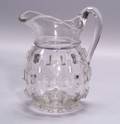 Colorless Blown and Pressed Glass Water Pitcher