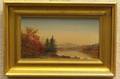 Framed Oil Mountain Landscape