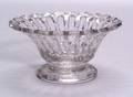 Colorless Ribbon Footed Glass Dish