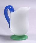 TriColor Blown Glass Creamer