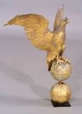 Molded Copper and Zinc Gilded Eagle Weathervane