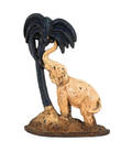 National Foundry elephant and palm tree cast iron doorstop