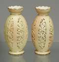 Pair of Locke  Co Reticulated Porcelain Vases