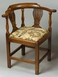 George III Mahogany Corner Chair