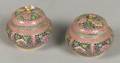 Pair of Continental Porcelain Chinesestyle Potpourri Jars