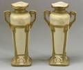Pair of Royal Dux Art Nouveau Porcelain Vases