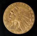 US 1909 D 5 gold Indian Head coin
