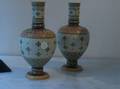 Pair of Mettlach Stoneware Vases