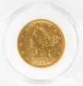 US 1906 D 5 gold Liberty Head coin