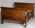 American Classical Mahogany ThreeQuarter Sleigh Bed