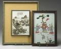Three Framed Porcelain Plaques
