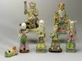 Seven Famille Rose Figures