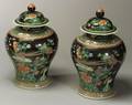 Pair of Baluster Jars and Covers