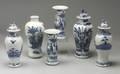 Six Pieces of Blue and White Porcelain