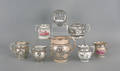Collection of Staffordshire silver resist