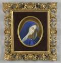 Berlin Painted Porcelain Plaque of The Madonna