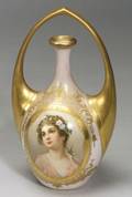 Viennese Porcelain Portrait Vase