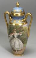 Viennese Porcelain Vase and Cover