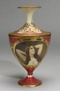 Viennese Porcelain Portrait Vase