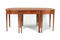 Federal style mahogany threepart dining table