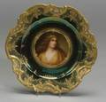 Dresden Porcelain Art Nouveau Cabinet Plate