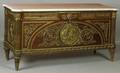 Fine Louis XVI Style Ormolu Mounted and Marbletop Mahogany Commode
