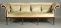 Louis XVI Style Silk Upholstered Mahogany Sofa