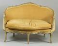 Louis XV Style Creme Painted Beechwood Canape